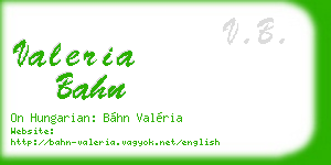 valeria bahn business card