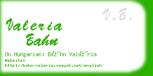 valeria bahn business card